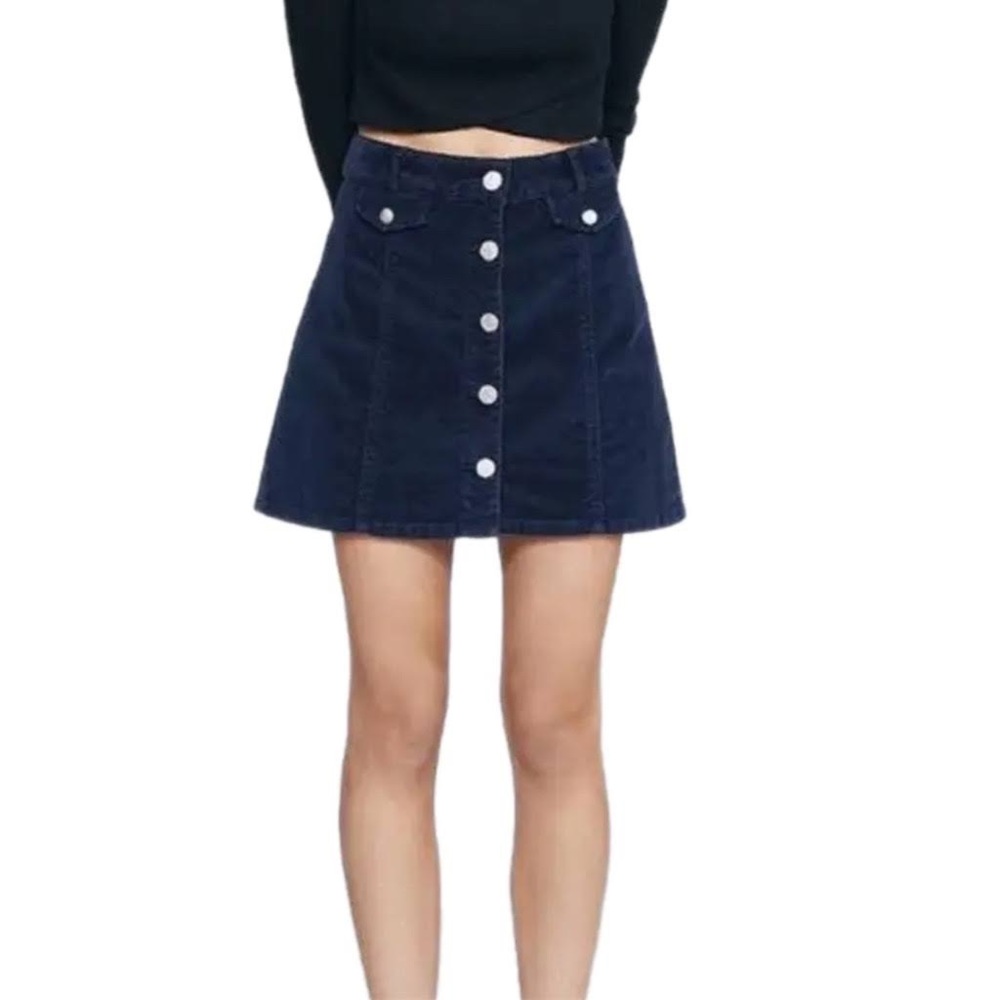 Urban Outfitters BDG Corduroy Button Up skirt in 6 & Blue